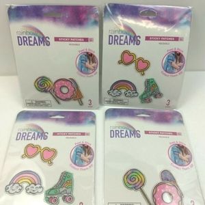 Lot of 4 Packages Sticky Patches REUSABLE Stickers